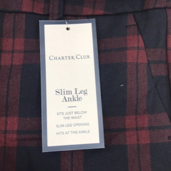 Charter Club Petite Plaid Ankle-Length Pants - Picture 5 of 8